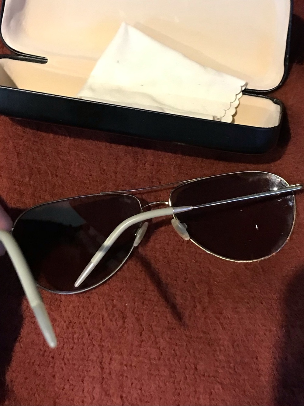 Oliver Peoples Gold Tone Benedict Aviators sunglasses OV1002S - Picture 6 of 8